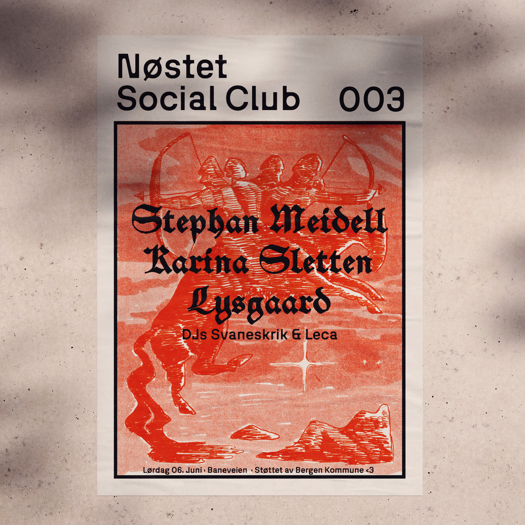 NSC poster #3 mockup Poster for Nøstet Social Club #3